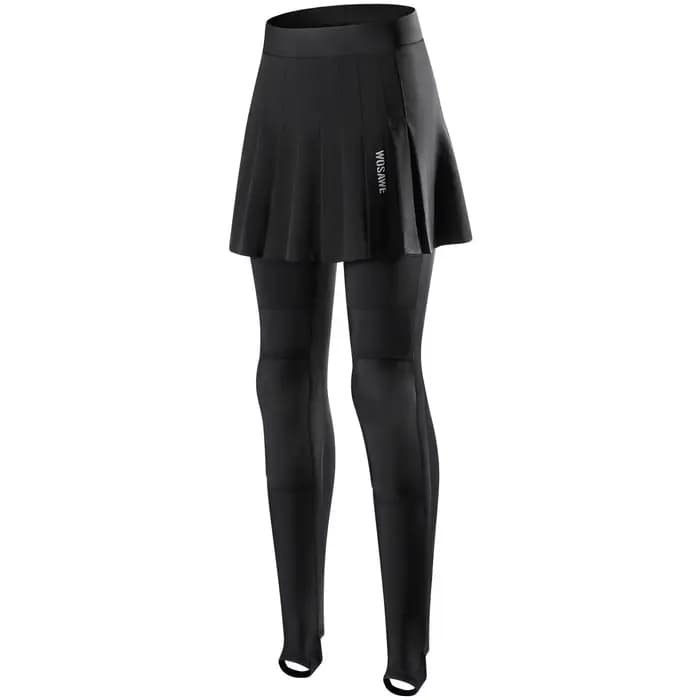 WOSAWE Pantalon-jupe de moto pour femme avec genouillères amovibles certifiées CE, respirant, en maille, élastique