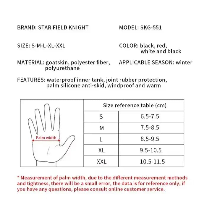 SFK gants de moto imperméables en cuir véritable équipement de Protection résistant au froid hommes thermique hiver chaud coupe-vent articles de Ski d'escalade
