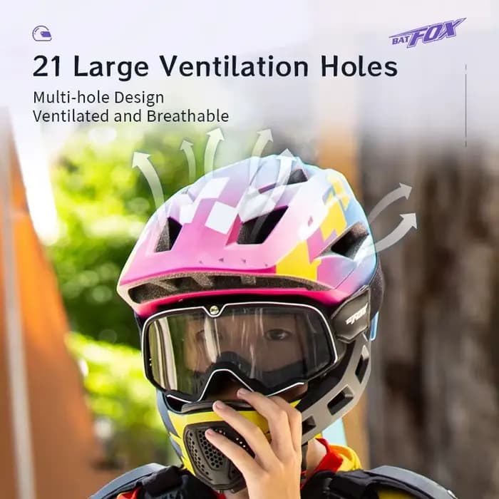BATFOX enfant détachable casque intégral vtt enfants vélo cyclisme VTT skateboard motorcross