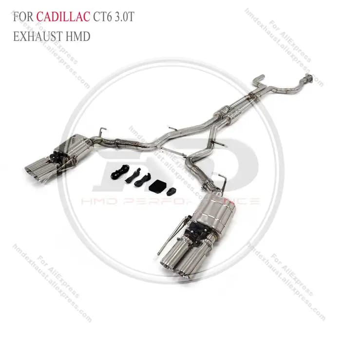 HMD système d'échappement en acier inoxydable Performance Catback échappement complet pour Cadillac CT6 3.0T 2016 + avec valve voiture