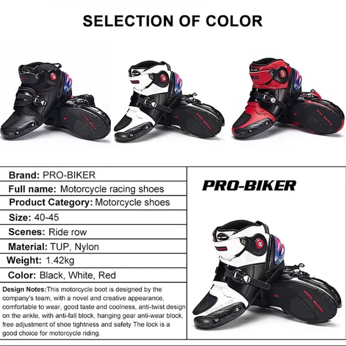 Bottes de moto en cuir microfibre pour hommes