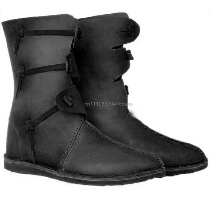 Bottes Médiévales Homme Style Romain à Bout Rond