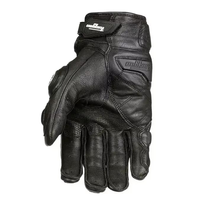 Gants de moto noir course en cuir véritable