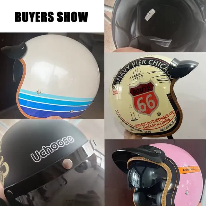 Casque de Moto Rétro Certifié DOT
