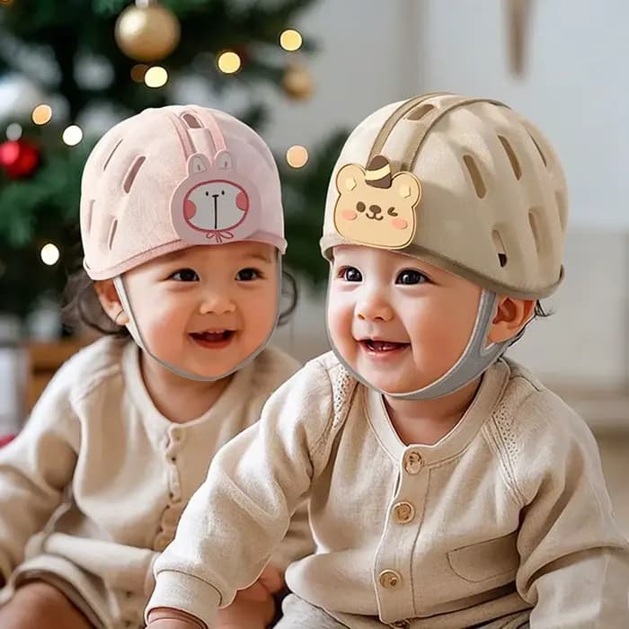 Casque de sécurité pour bébé, sans bosses, Protection à 360 degrés, protecteur de tête réglable pour bébé, Ultra-léger, absorbant les chocs