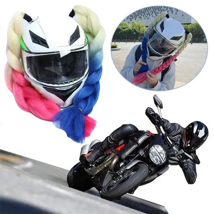 Tresses de décoration de casque de moto