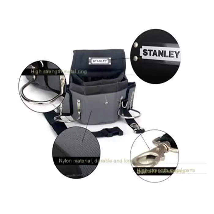 STANLEY Sac à outils avec ceinture de taille et 4 poches 2 emplacements Sac de rangement d'outils multifonction 95-267-23