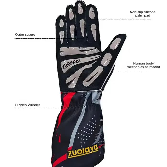 Gants de course longs pour Kart