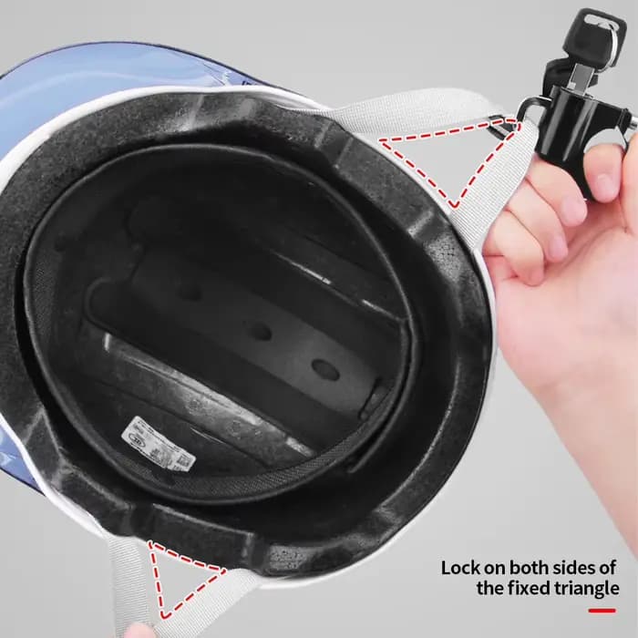 Verrou de sécurité antivol pour casque de moto