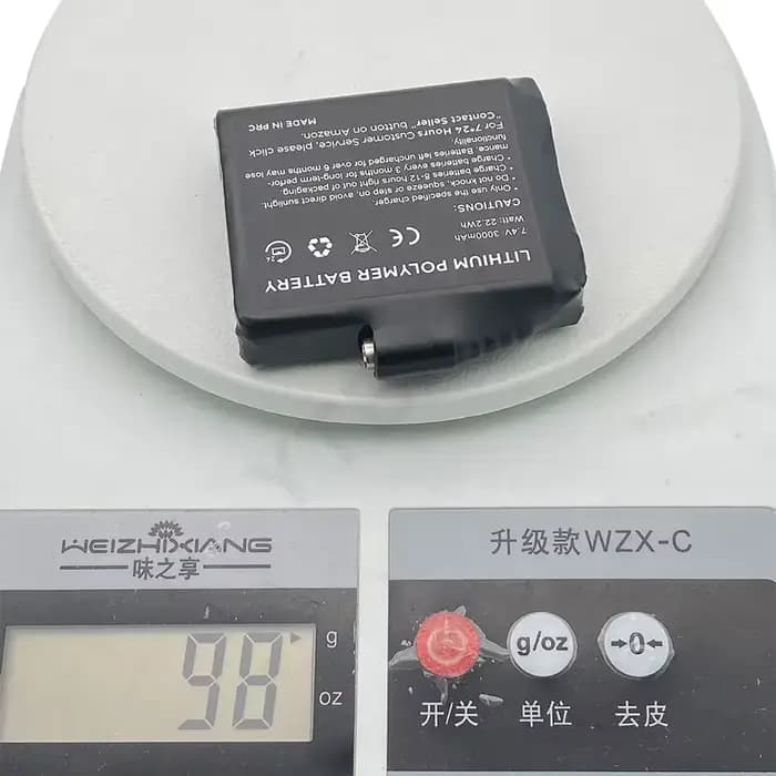 Batterie pour gants chauffants 7.4V 3000mah pour l'hiver en plein air