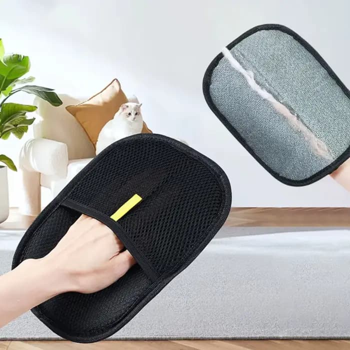 Gant de nettoyage de toilettage pour animaux de compagnie, 3 pièces, gant de lavage Double face pour chien et chat, épilateur autonettoyant, brosse de Massage, accessoires pour chats