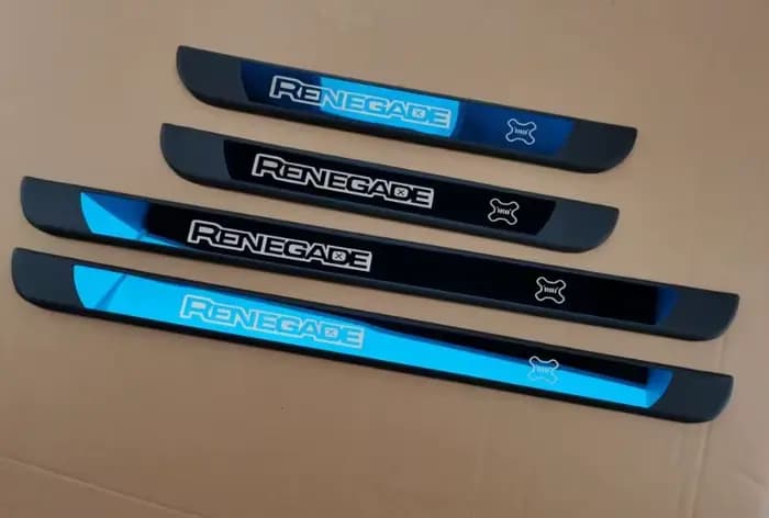 Accessoires de voiture pour Jeep Renegade 2015 2016 2017 2018 2019 2020 : Couvre-seuils de porte, bandes de seuil, garnitures de pédale de bienvenue