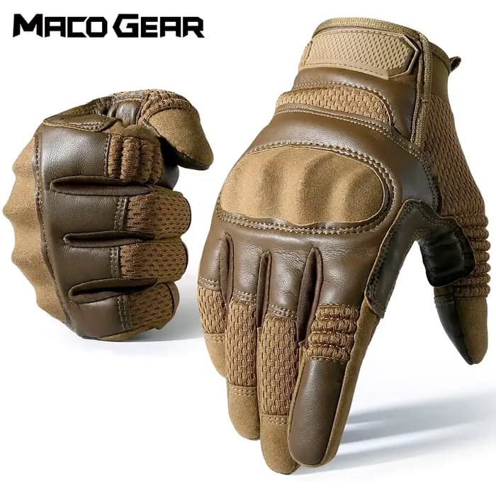 Gants de moto en cuir PU à écran tactile