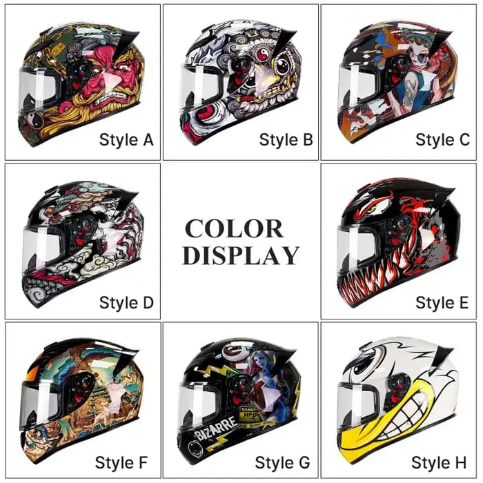 Casque intégral homologué DOT pour moto