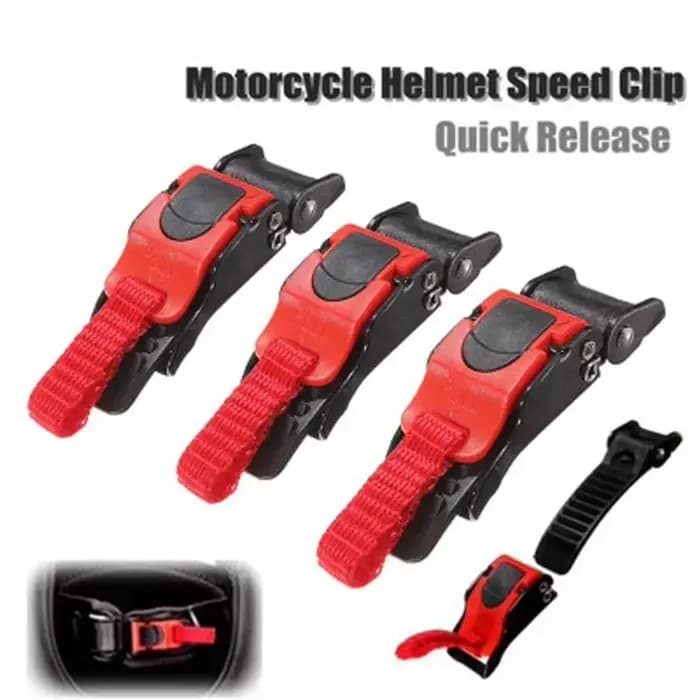 Clip de fixation rapide pour mentonnière de casque de moto