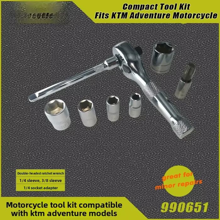 Ensemble d'outils de moto compacts pour la réparation d'urgence