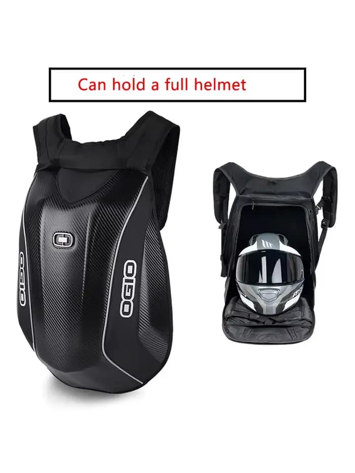 48L extensible étanche Moto coque rigide sacs à dos MX Motocross fibre de carbone sac à dos