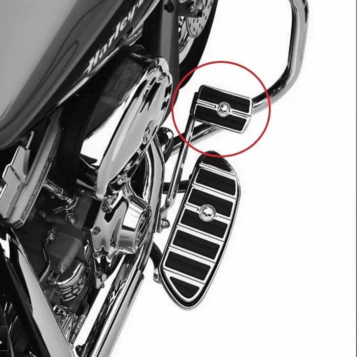 Pédale de frein chromée avec emblème d'aigle pour moto Harley Electra Glide FLHT Softai Dyna Fatboy FLSTF Touring