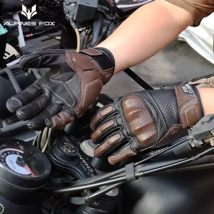 Gants de moto vintage pour hommes