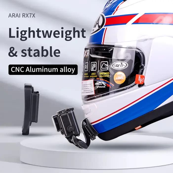 Support de mentonnière personnalisé en aluminium pour casque de moto Arai RX7X