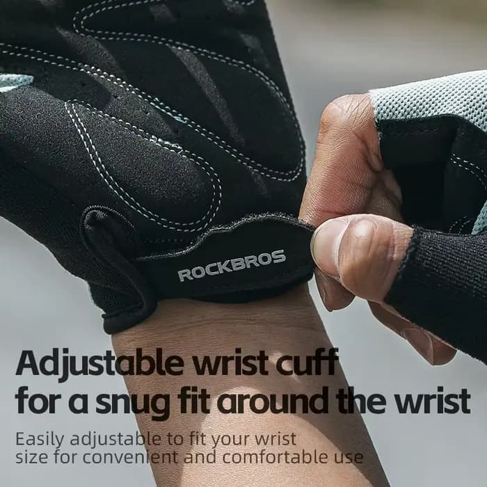 ROCKBROS gants de vélo demi doigt été respirant anti-dérapant SBR Pad antichoc vtt route