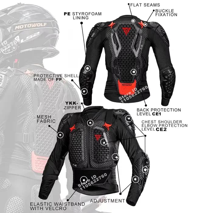 Blouson de moto avec protection intégrée pour la protection de la moto