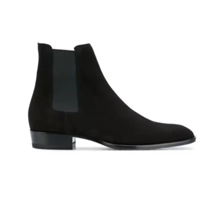 Nouveauté bottes en cuir Nubuck hommes haut tendance rétro Punk