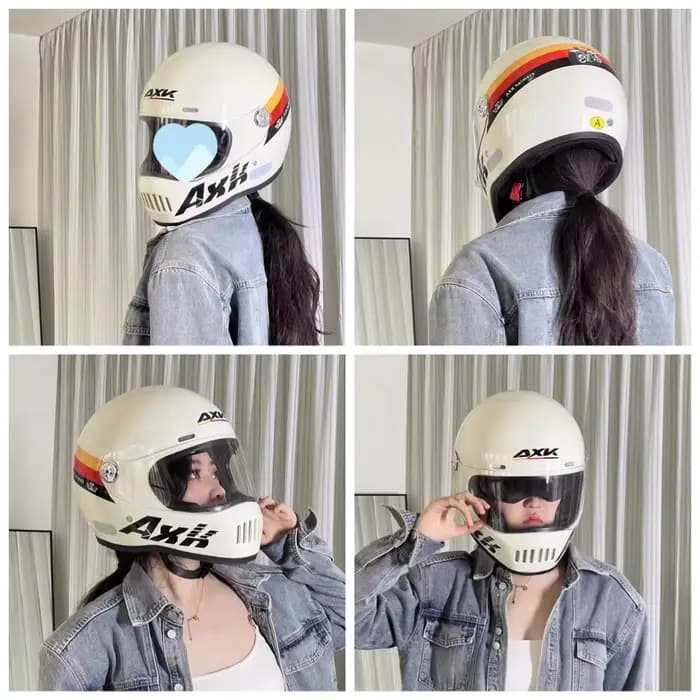 Casque de moto d'hiver intégral à double visière