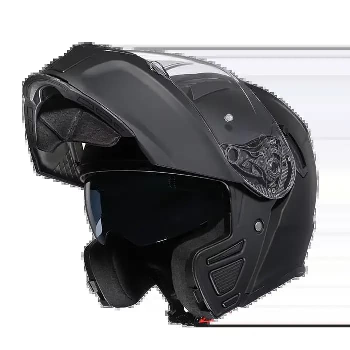 Casque de Moto rabattable avec lunettes de soleil visière double lentille
