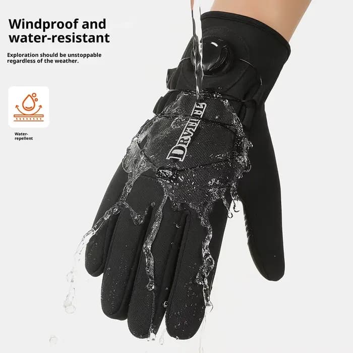 Gants de moto d'hiver chauds imperméables coupe-vent unisexe avec écran tactile pour l'équitation en plein air ski course cyclisme accessoires