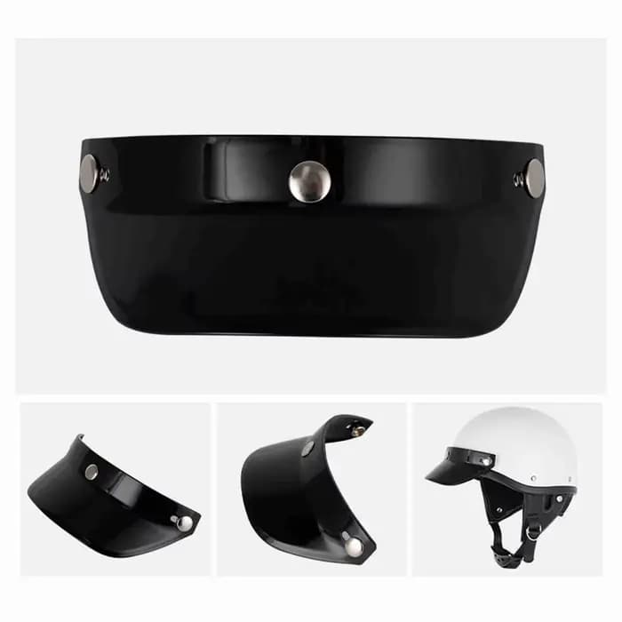Visière de casque de moto réglable avec un design à trois boutons