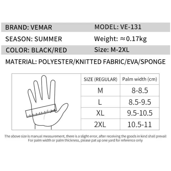 Gants de moto VEMAR pour l'été