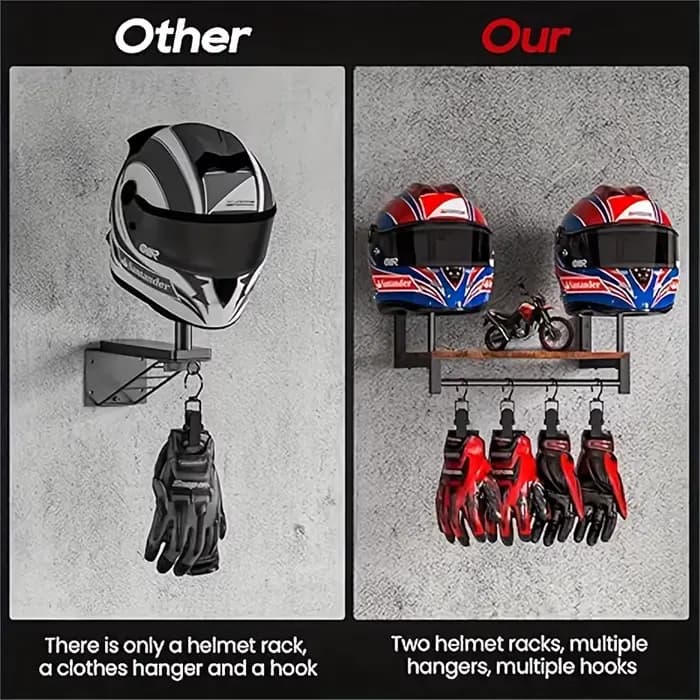 Support mural pour casque de moto
