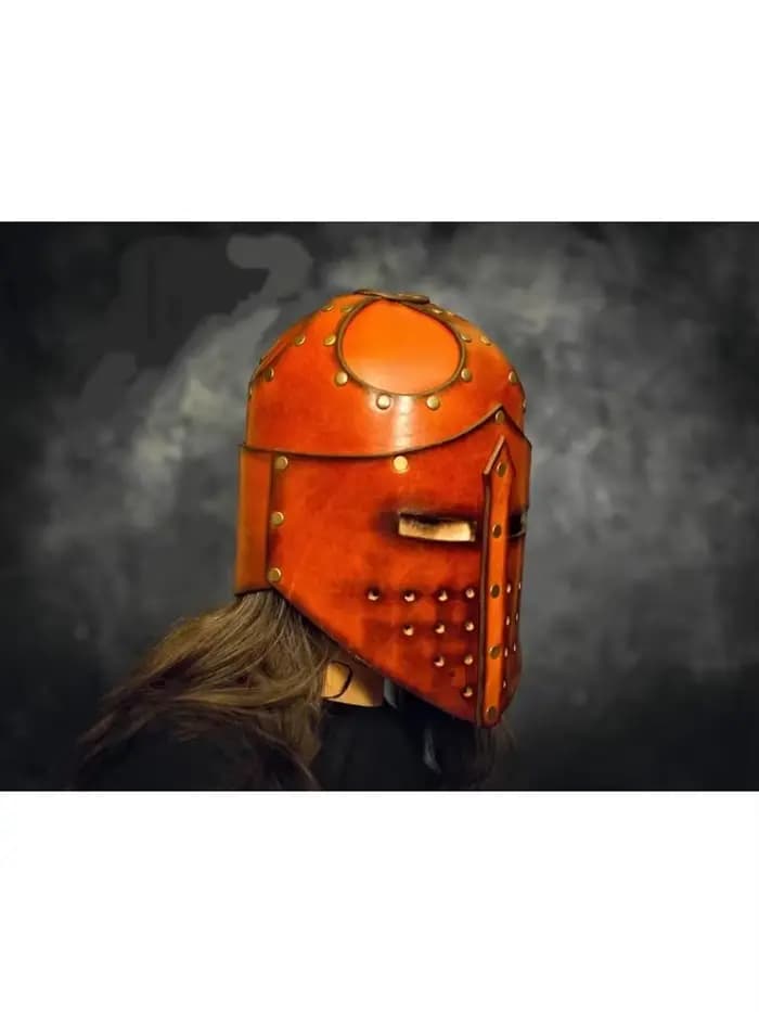 Casque de Chevalier Médiéval, Casque de Guerrier Pirate en Cuir PU, Masque, Chapeau, Accessoires de Costume de Cosplay pour Guerriers et Soldats