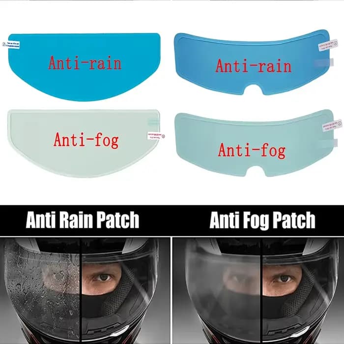 Film transparent Anti-pluie/Anti-buée pour casque de Moto
