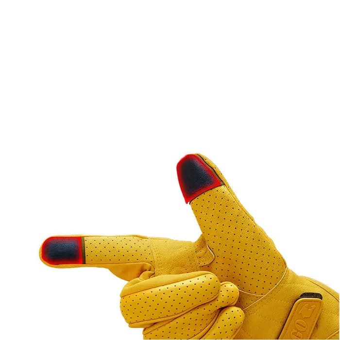 Gants de course respirants jaunes pour moto
