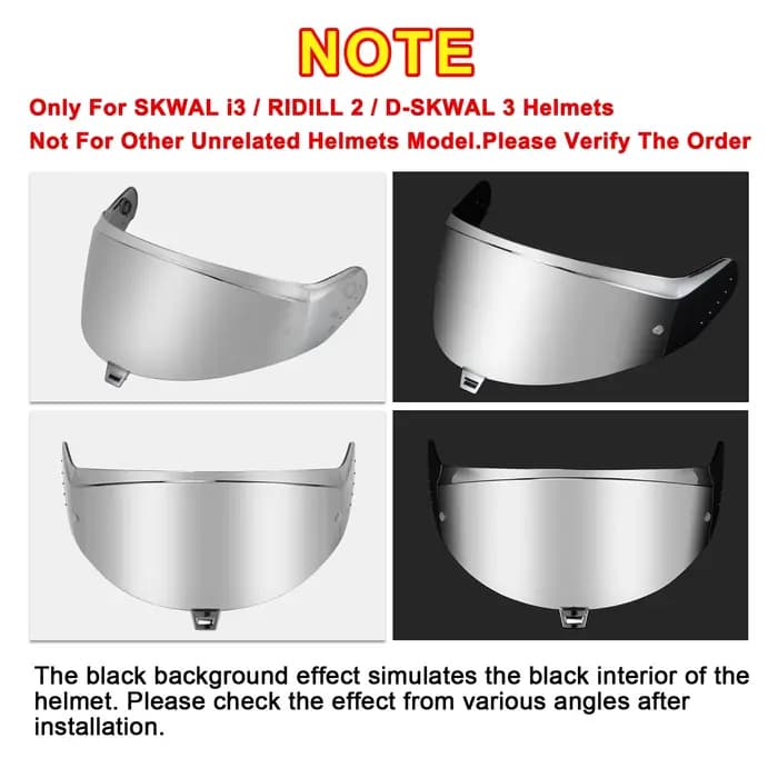 Visière de casque de moto pour SKWAL i3 RIDILL 2 D-SKWAL 3