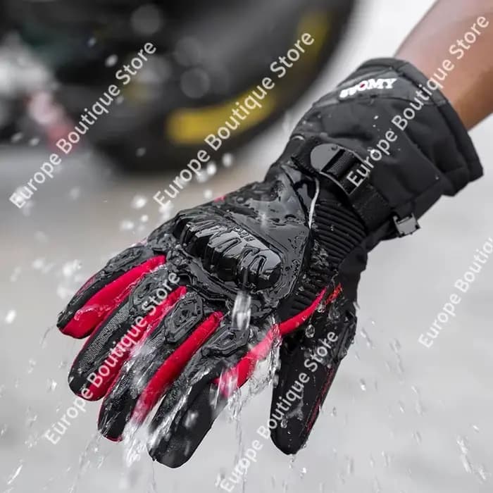 Nouveaux Gants de Moto Hiver 2026 Imperméables Chauds Thermiques Épais Longs Gauntlets de Protection Tout-Terrain pour Hommes