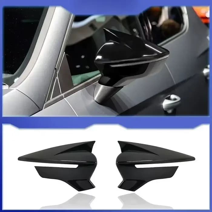 Accessoires de rétroviseur pour Seat Leon 5F MK3 ST Cupra 2013-2020 Lbiza MK5 et Arona 2017-2018 avec finition noir brillant