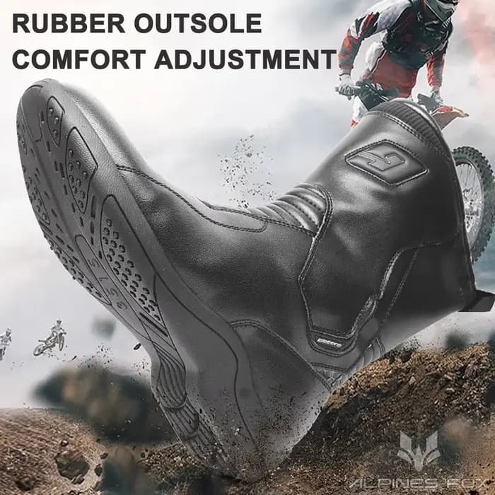 Bottes d'équitation de moto longues imperméables