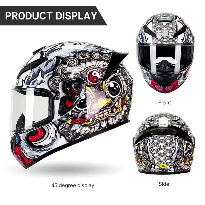 Casque de moto intégral de tourisme ultra durable avec doublure souple conçu pour les longs trajets