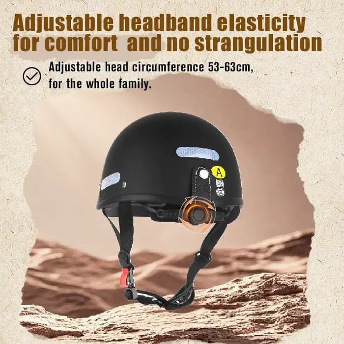 Casque de moto vintage ​ Demi-casque Cruiser pour hommes