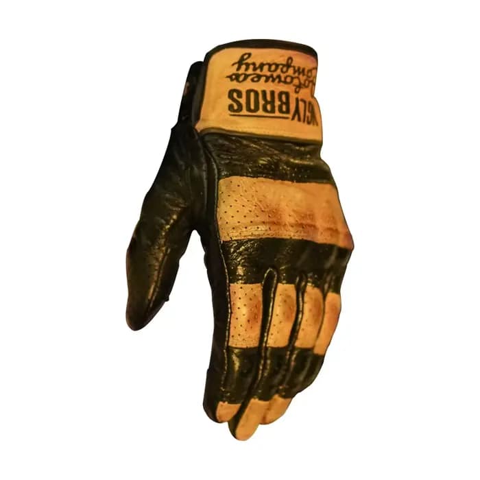 UGLYBROS gants de moto en cuir d'été doigt complet respirant