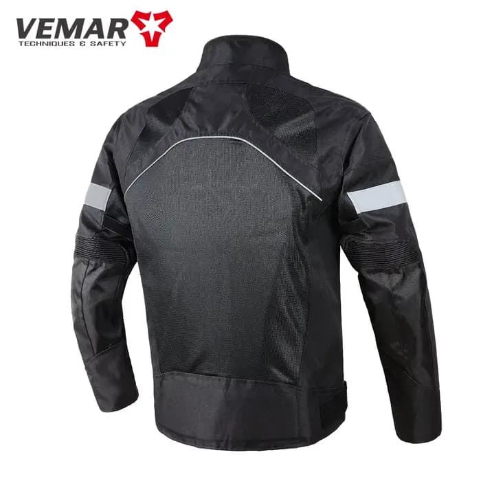 Vemar-Veste de moto en maille respirante pour homme, manteau de moto, vêtements de moto, équipement de protection, noir, été