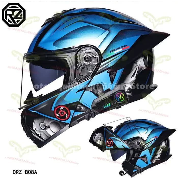 Casque de moto Bluetooth certifié DOT Orz