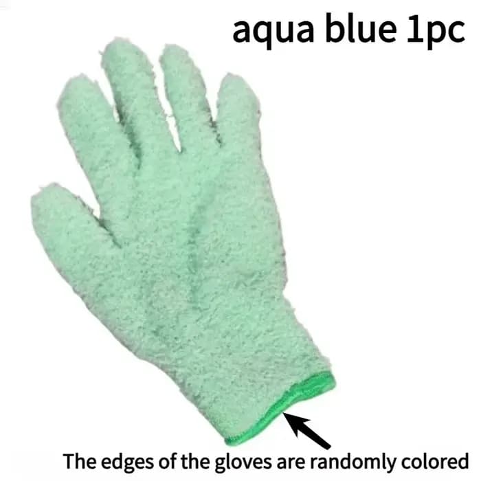 1 paire de gants de dépoussiérage en microfibre