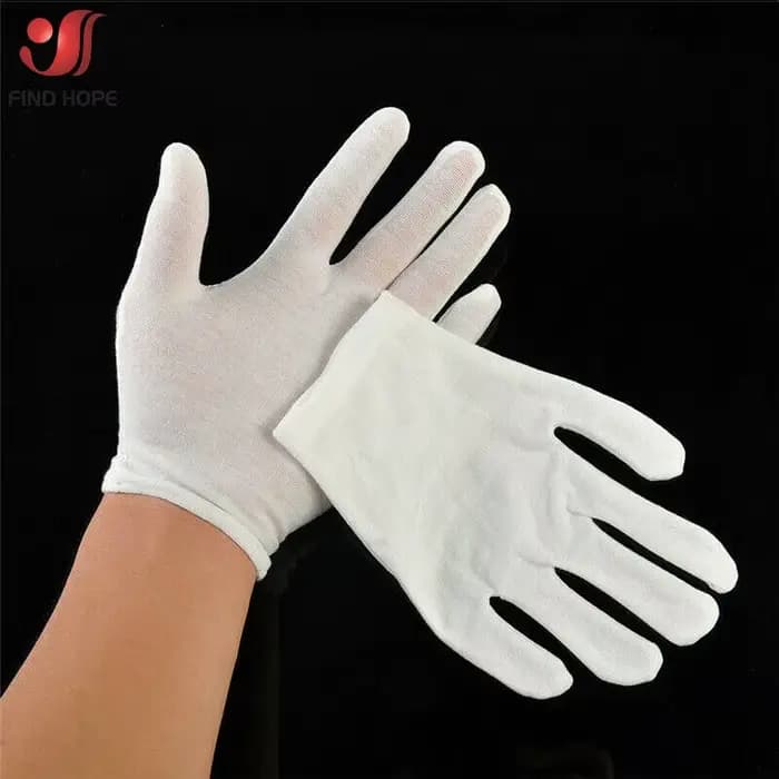 Gants de protection en coton blanc, 6/12 paires, pour le travail, l'inspection des bijoux, gants de sécurité jetables, légers, unisexes, doux