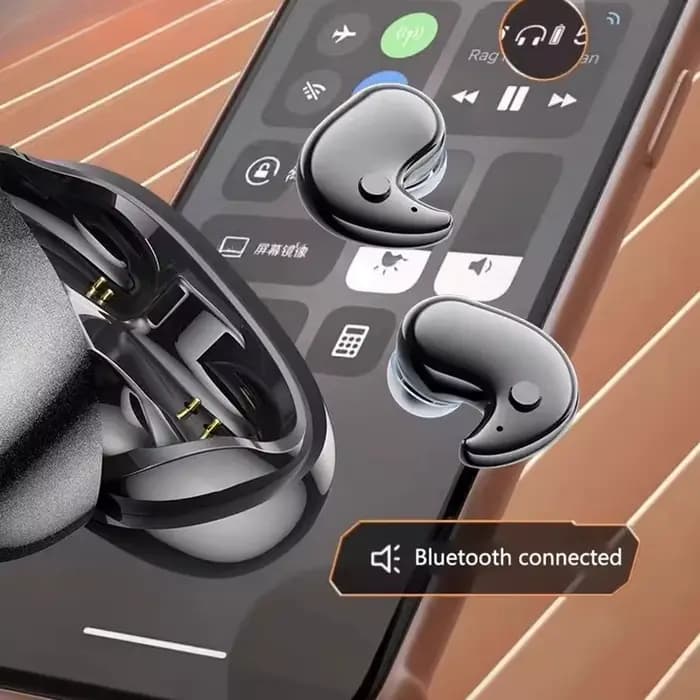 Écouteurs sans fil Bluetooth pour le sommeil, mini écouteurs semi intra-auriculaires, son de haute qualité, longue durée de vie de la batterie, pour le bureau et les voyages