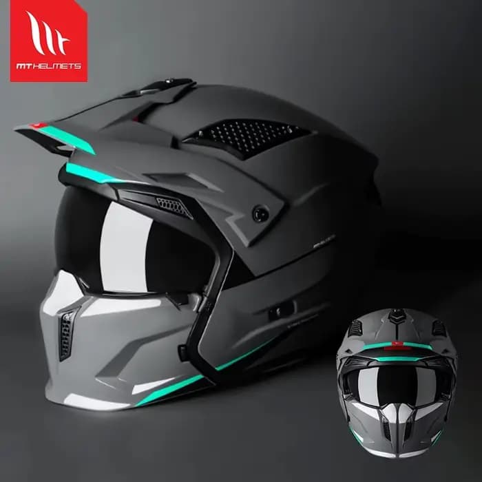 MT STREETFIGHTER Moto tout-terrain casque Anti-éblouissement cadeau lentille noire Motocross Capacete hommes ATV Moular