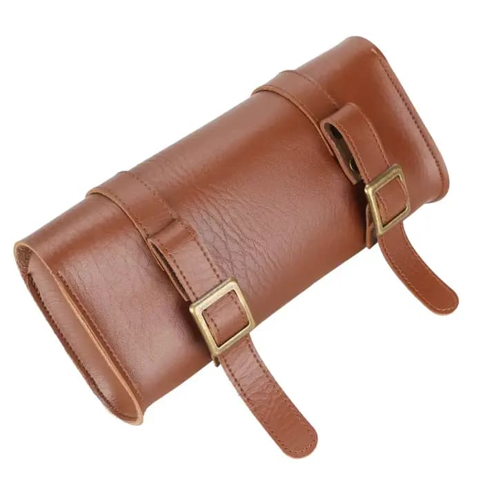 selle guidon rouleau fourche fait main en cuir PU
